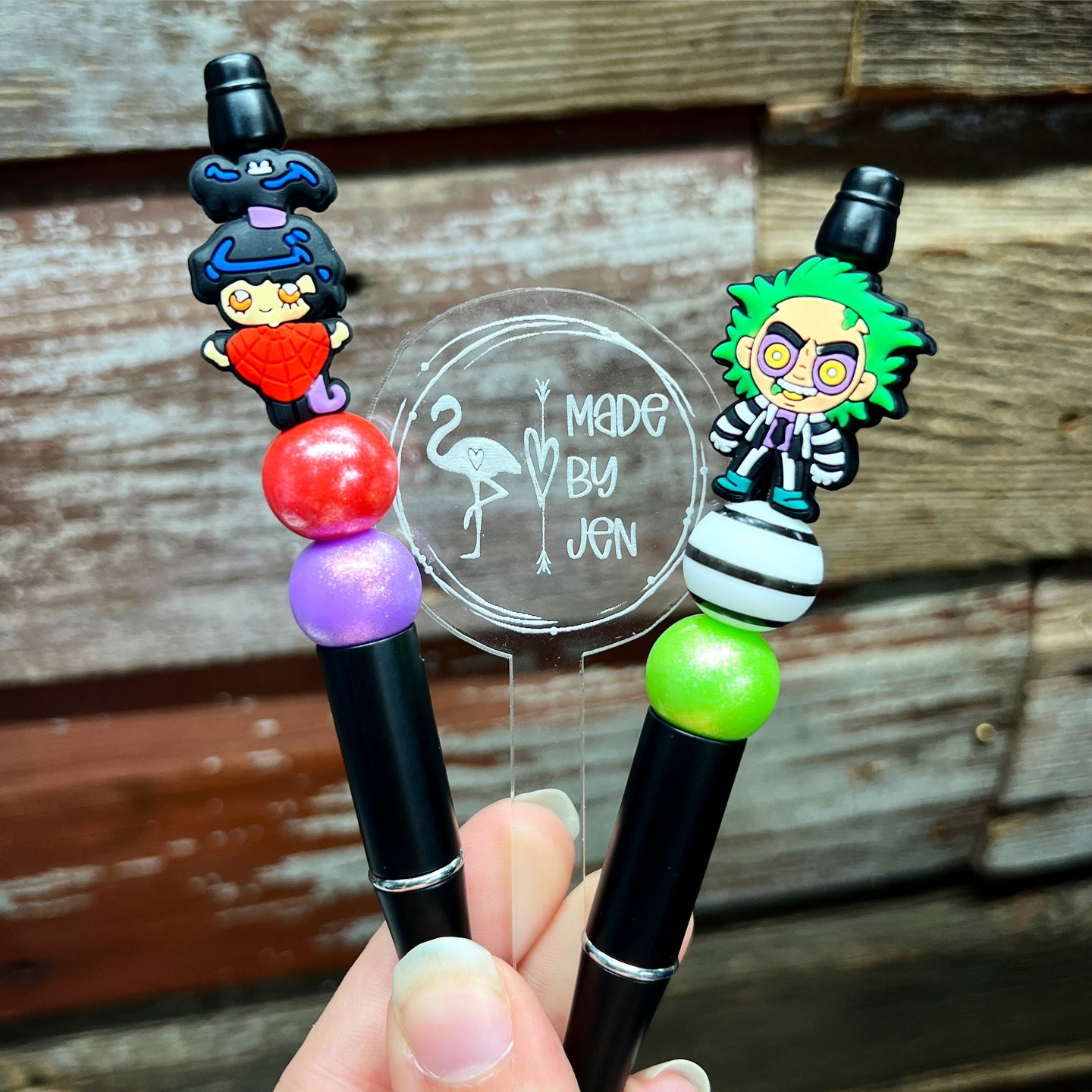 Green Hair Guy Plastic Pen